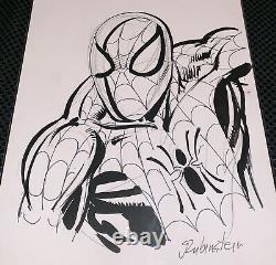 Original Spiderman Art Sketch Joe Rubinstein Comic Book Signed