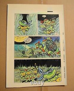 Original TMNT Archie Comic Art Issue 5/Page 9 Ken Mitchroney 1989 Rare Vintage