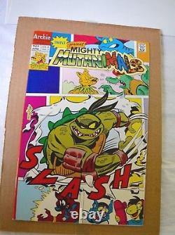 Original TMNT Mighty Mutanimals #9 Production Cover Art SLASH withArchie Comic