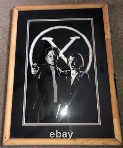 Original X-Files Comic Art Framed Fox Mulder & Dana Scully