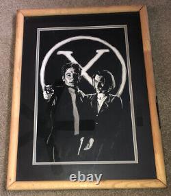 Original X-Files Comic Art Framed Fox Mulder & Dana Scully