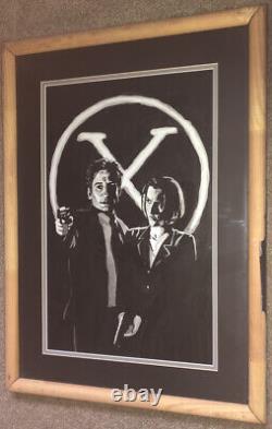 Original X-Files Comic Art Framed Fox Mulder & Dana Scully