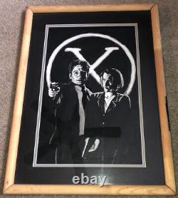 Original X-Files Comic Art Framed Fox Mulder & Dana Scully