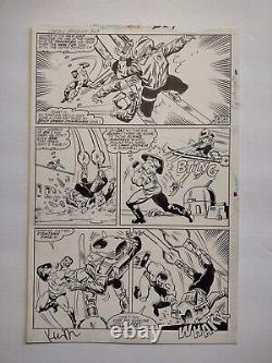 Original comic Art! CAPTAIN AMERICA # 349 Page 11 ACTION all panels