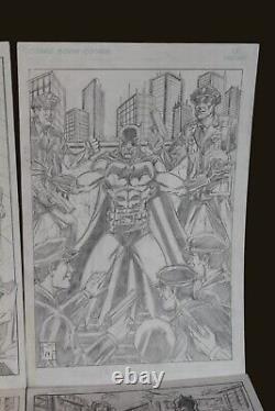 Original comic art drawing Batman 4 Page lot