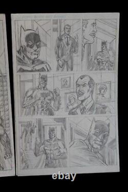 Original comic art drawing Batman/ Green Goblin/ Spider-Man 4 Page lot