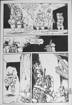 Original comic art interior pages Tmnt Jim Lawson Donatello And Leonardo Page