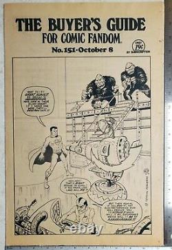 Original cover art for The Buyer's for Comic Fandom #151 Oct. 8, 1976 Superman