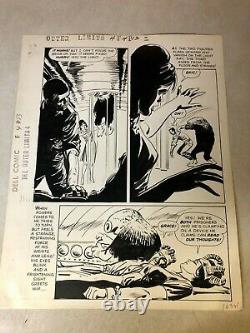 Outer Limits #4 original comic art 1964 ALIEN punches SCIENTIST experiments DELL