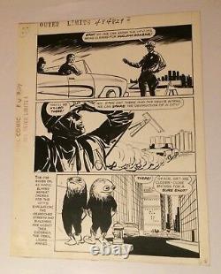 Outer Limits #4 original comic art 1964 NUCLEAR BOMBING CITY ALIENS DELL