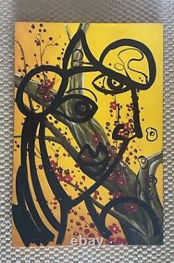 Peter Robert Keil Painting Abstract Portrait Canvas Cherry Blossom