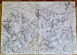 Pirate Babes Vs Zombies Preliminary Lay-out Original Art Page Jack Jadson