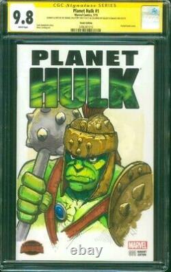 Planet Hulk 1 CGC 9.8 SS Original art Gladiator sketch Avengers Endgame movie