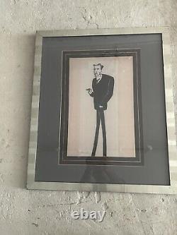 Portrait Of A Gentlemen By Cartoonist Al Frueh Framed