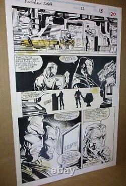 Punisher 2099 #22 ORIGINAL ART 1994 Simon Coleby Page Marvel Comics Pencil & Ink