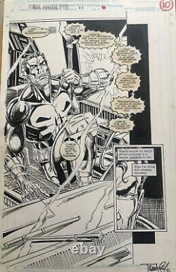 Punisher Full Splash Page Original Comic Art Venom FP Issue #3 Tom Lyle Artist