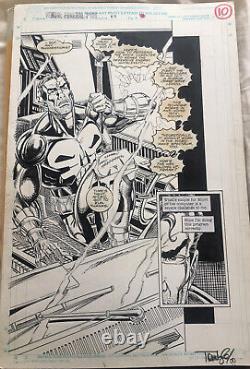 Punisher Full Splash Page Original Comic Art Venom FP Issue #3 Tom Lyle Artist