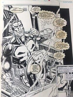 Punisher Full Splash Page Original Comic Art Venom FP Issue #3 Tom Lyle Artist