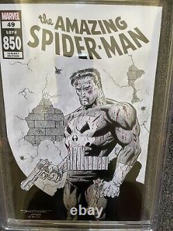 Punisher Original Art Sketch By Jeff Tellez After Mike Zeck Spider-man Cover