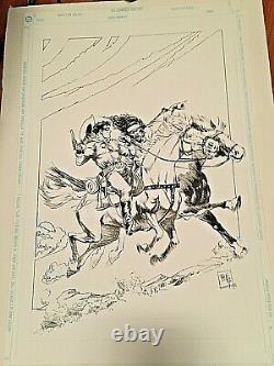 Rags Morales Lone Ranger and Tonto original art 11 X 17 very nice