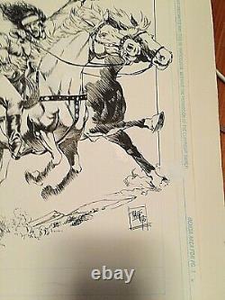 Rags Morales Lone Ranger and Tonto original art 11 X 17 very nice