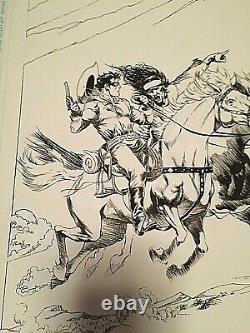 Rags Morales Lone Ranger and Tonto original art 11 X 17 very nice