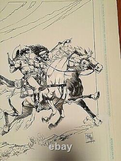 Rags Morales Lone Ranger and Tonto original art 11 X 17 very nice