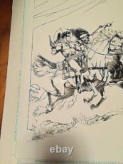 Rags Morales Lone Ranger and Tonto original art 11 X 17 very nice