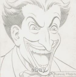 Ramona Fradon Signed Batman DC Comics Original Art Sketch The Joker