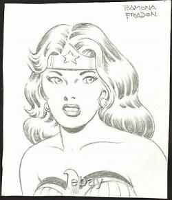 Ramona Fradon Signed Wonder Woman Original Art-dc Comics! Free Ship