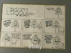 Rare Original Published 1980 Ziggy Comic Strip Art Illustration Drawing His Kids