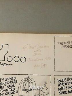 Rare Original Published 1980 Ziggy Comic Strip Art Illustration Drawing His Kids