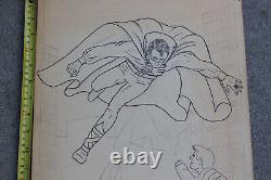 Rare Original Super Hero Comic Book Original Concept Art Drawing Mac McCaughan