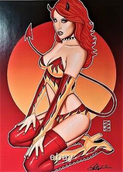Red-Headed Devil BUNDLE Signed by Scott Blair Art Print and Original Sketches