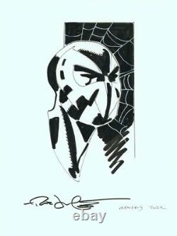 Rick Leonardi Signed Original Marvel Comics Art Sketch Spider-Man 2099