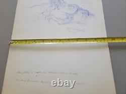 Ronn Sutton Signed Original Art Sketch Drawing 1972 Marvel DC Comics