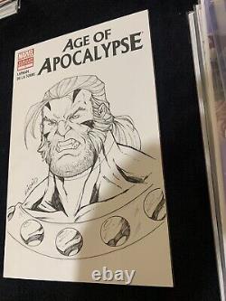 Ryan Kincaid Sketch Cover Original Art Sabretooth Wolverine Age Of Apocalypse