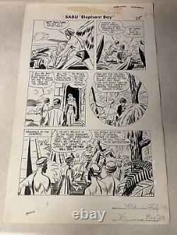 SABU ELEPHANT BOY original art RED CIRCLE #4 1945 RAMAR 1955 ALLIGATOR ATTACKS