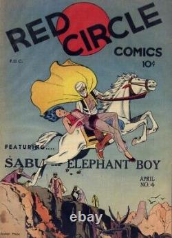 SABU ELEPHANT BOY original art RED CIRCLE #4 1945 RAMAR 1955 ALLIGATOR ATTACKS