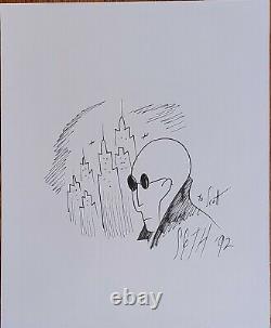 SETH 1992 Mister X ORIGINAL COMIC ART sketch Signed
