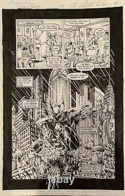 SHADOWHAWK #18 PG 7 ORIGINAL JIM VALENTINO COMIC ART PAGE! Classic Image Comic