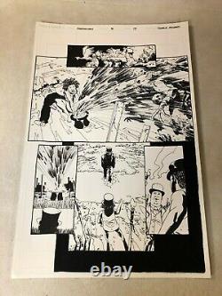 SHADOWMAN #8 original art VALIANT 1997 beast voodoo battle NETTIE JOSEY