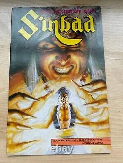 SINBAD #2 original art 1001 arabian nights WICKED SERPENT ATTACKS SHIP wild page