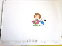 SNOOPY PEPPERMINT PATTY PEANUTS Charles SCHULZ comic art ORIGINAL PRODUCTION CEL