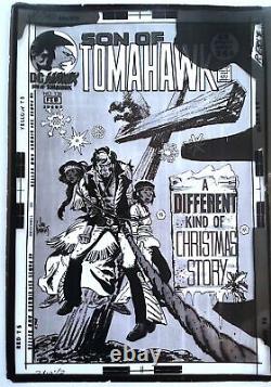 SON OF TOMAHAWK #138 JOE KUBERT 1970s CHRISTMAS STORY 2-PIECE ART TRANSPARENCY