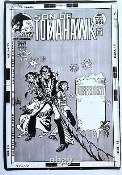 SON OF TOMAHAWK #138 JOE KUBERT 1970s CHRISTMAS STORY 2-PIECE ART TRANSPARENCY