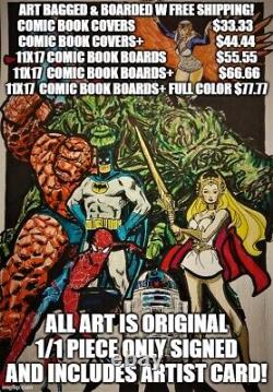 SPIDER-MAN #1 ORIGINAL SIGNED ART 11X17 Ditko Pro REPRO ART BOARD Marvel Comics