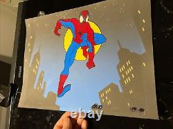 SPIDER-MAN animation Cel Vintage Cartoons Art Marvel Comics Spiderman 80-90s I17