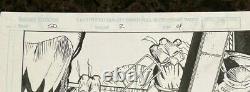 Savage Dragon #2 withTMNT Erik Larsen ORIGINAL ART! 2-page (4,5) spread withTurtles