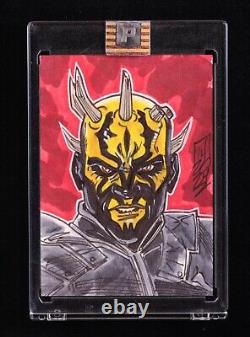 Savage Opress Star Wars Original Art Sketch Card By Tom Hodges 1/1 Signed